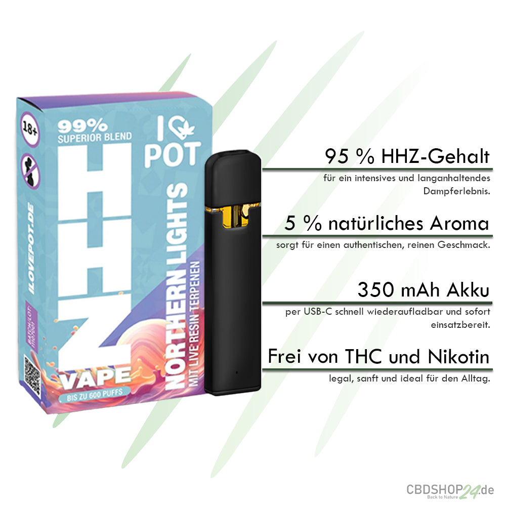 ILovePot HHZ Vape 95% Superior Blend - Northern Lights-cbdshop24.de
