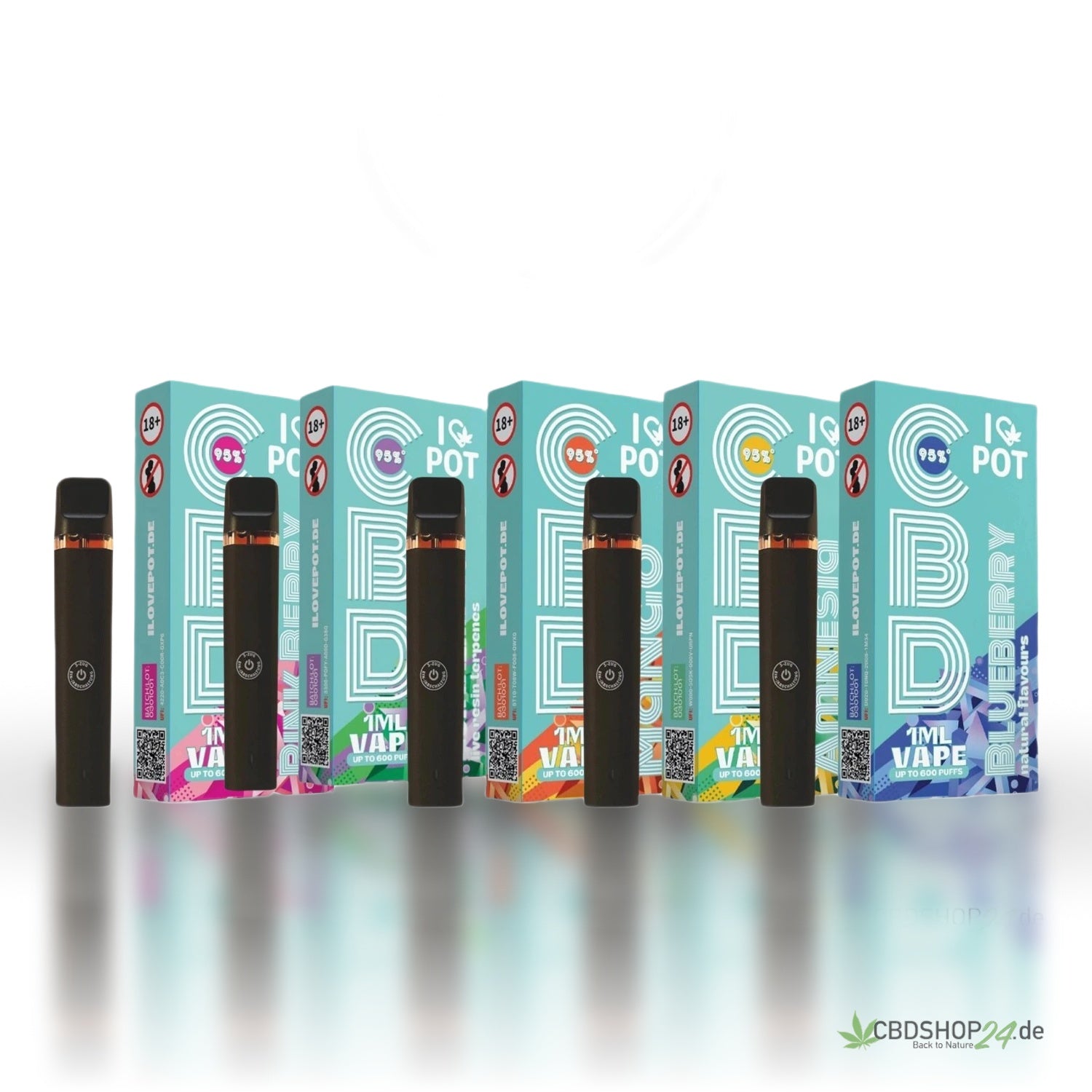 ilovepot CBD Vape 5-pack bundle