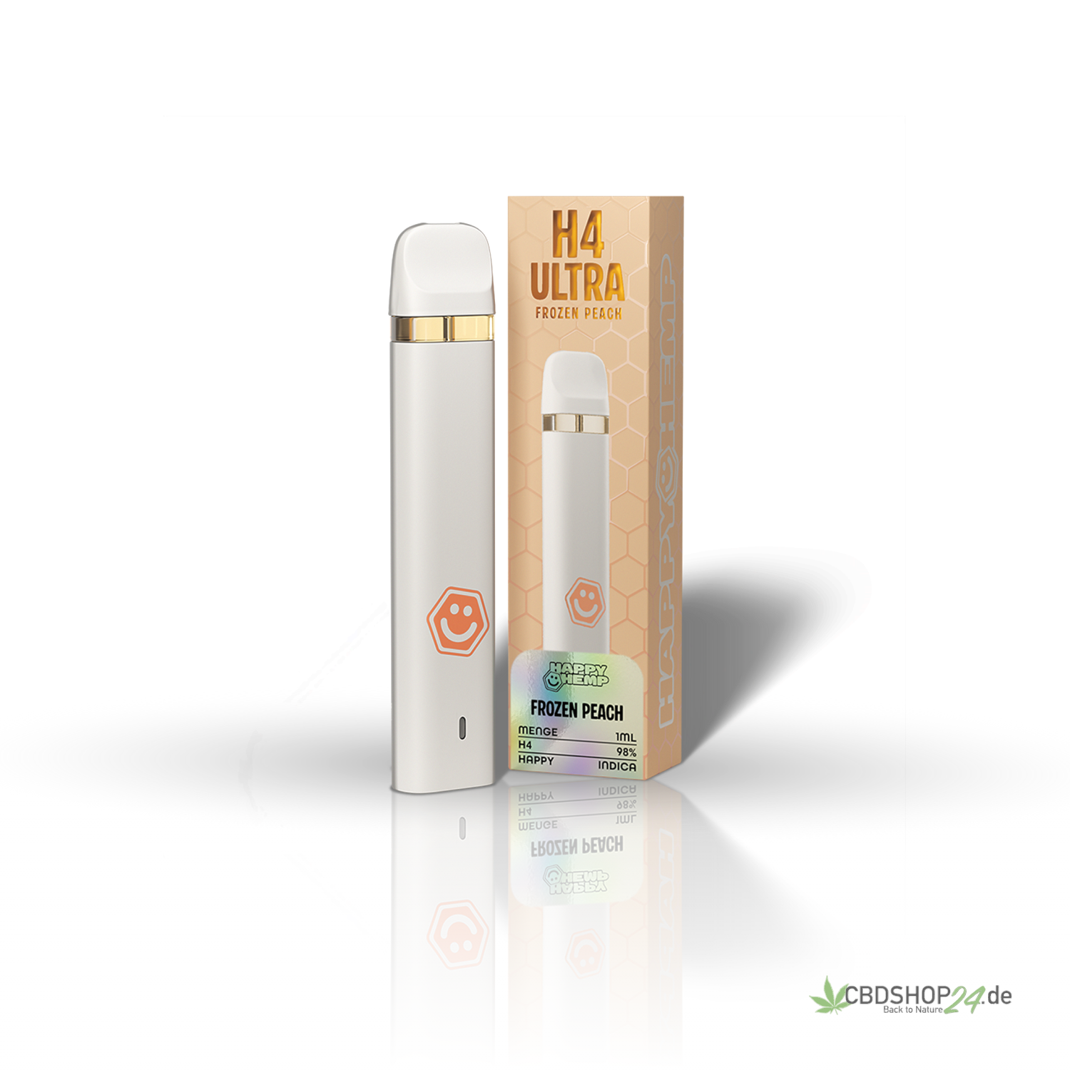 Happy Hemp® H4 Ультра Вейп 98% - Заморожений Персик