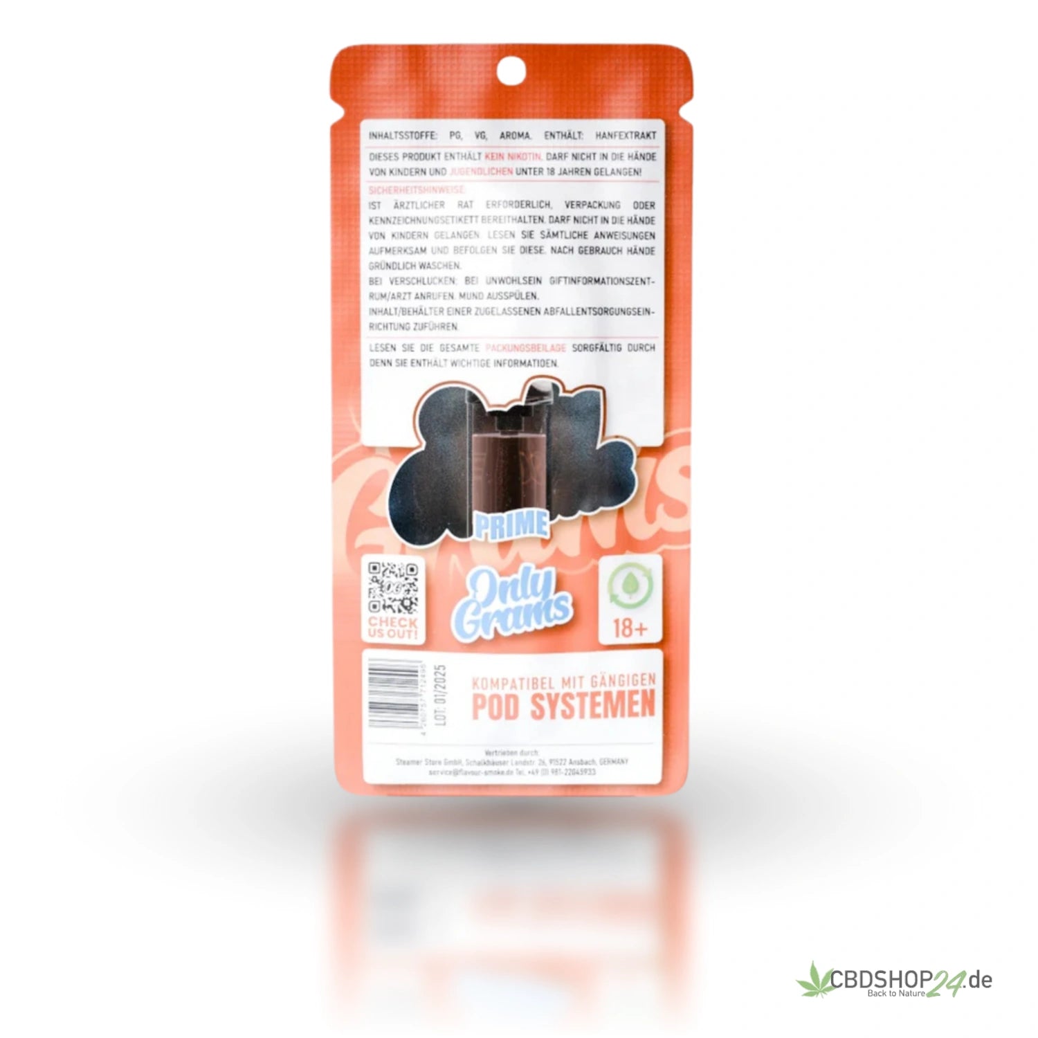 OnlyGrams H2 Superior Pod 96% - Biscotti