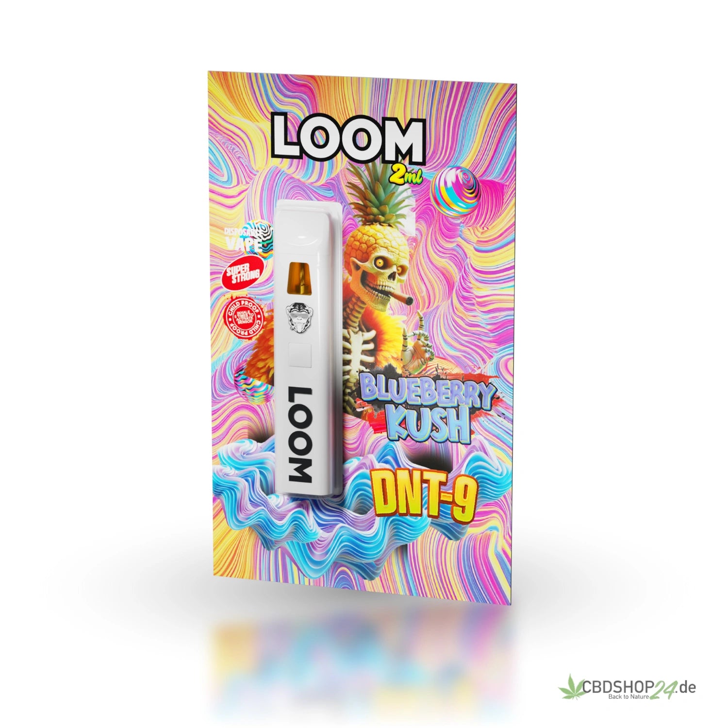 blueberry kush disposable vape LOOM DNT-9 Vape Blueberry Kush – Sweet & Strawberry-Fruity