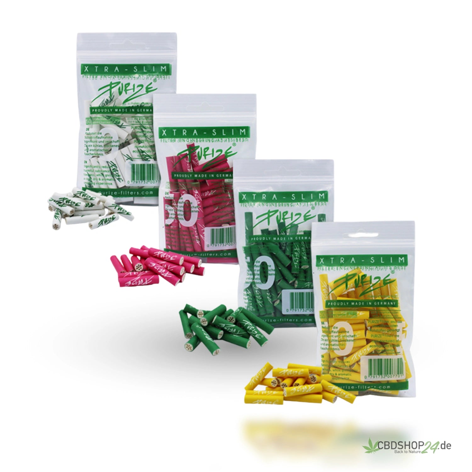 Purize® Xtra Slim Size (Ø5,9 mm) 50 unidades en bolsa, colores surtidos - cbdshop24.de