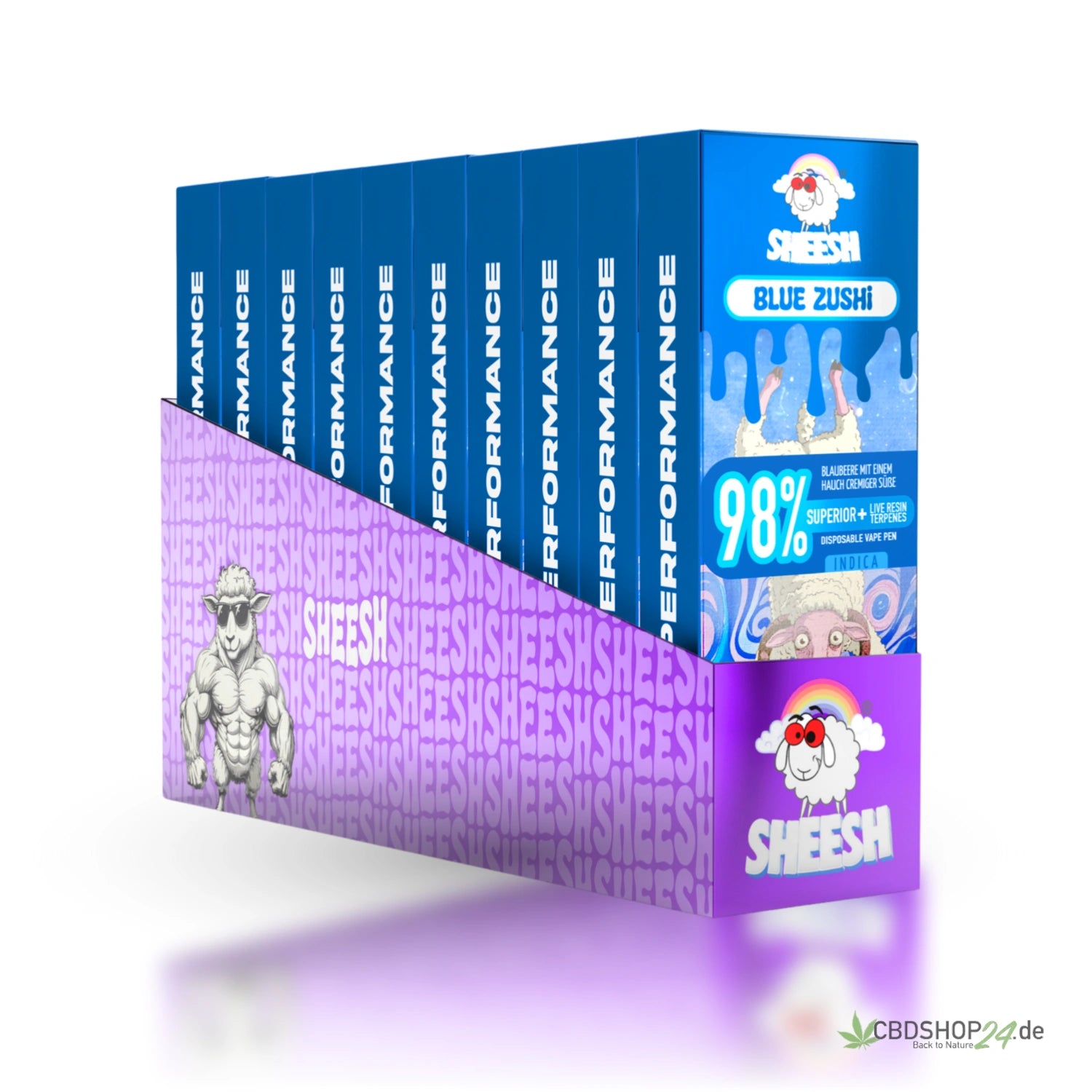 Sheesh Vape 98% Superior - Blue Zushi cbdshop24