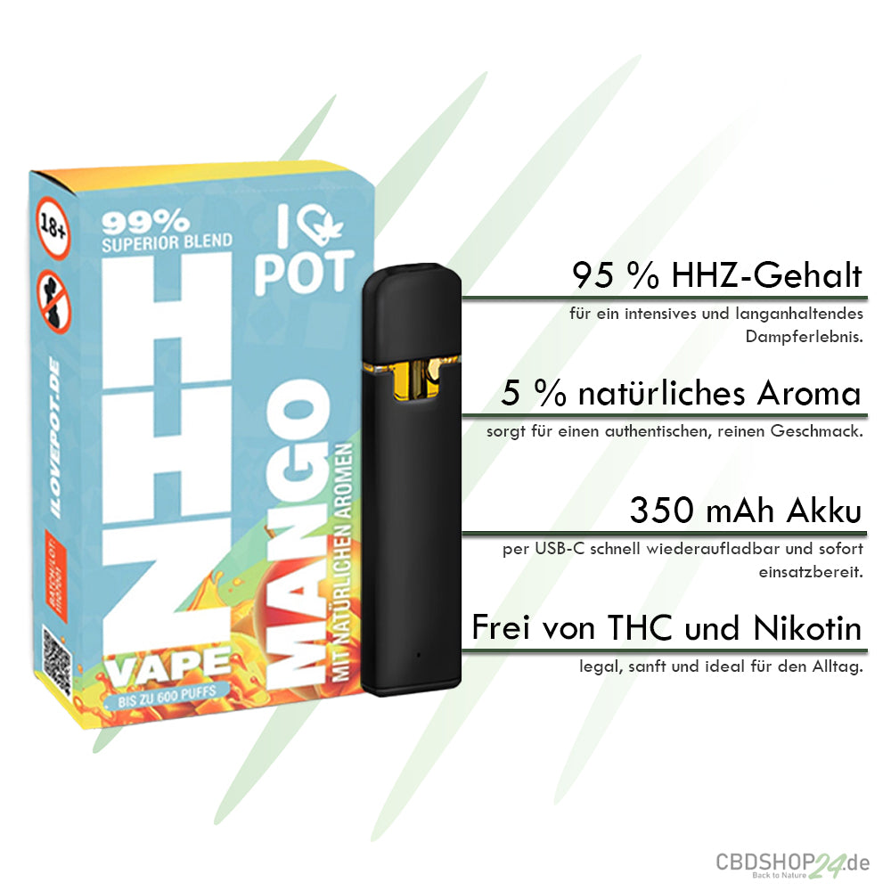 ILovePot HHZ Vape 95% Superior Blend - Mango-cbdshop24.de