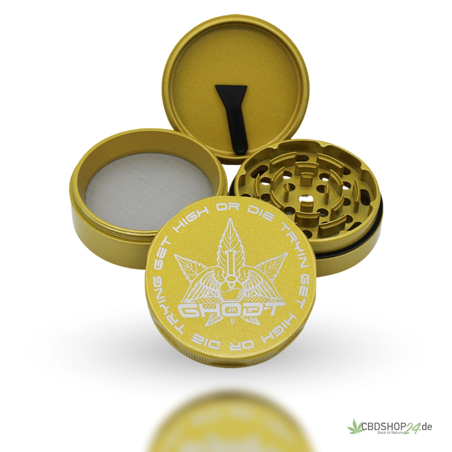 GHODT Space Grinder 4 tlg. Schwarz 63mm