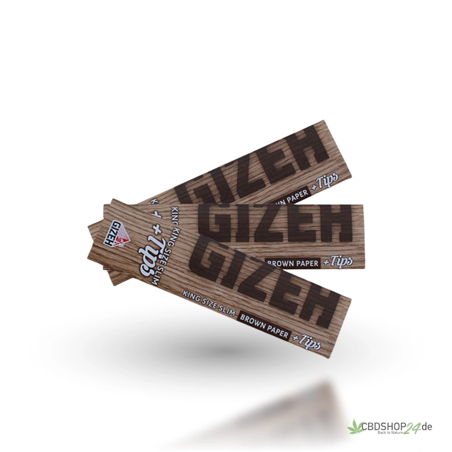 GIZEH Brown Papers King Size Slim + Tips-cbdshop24.de