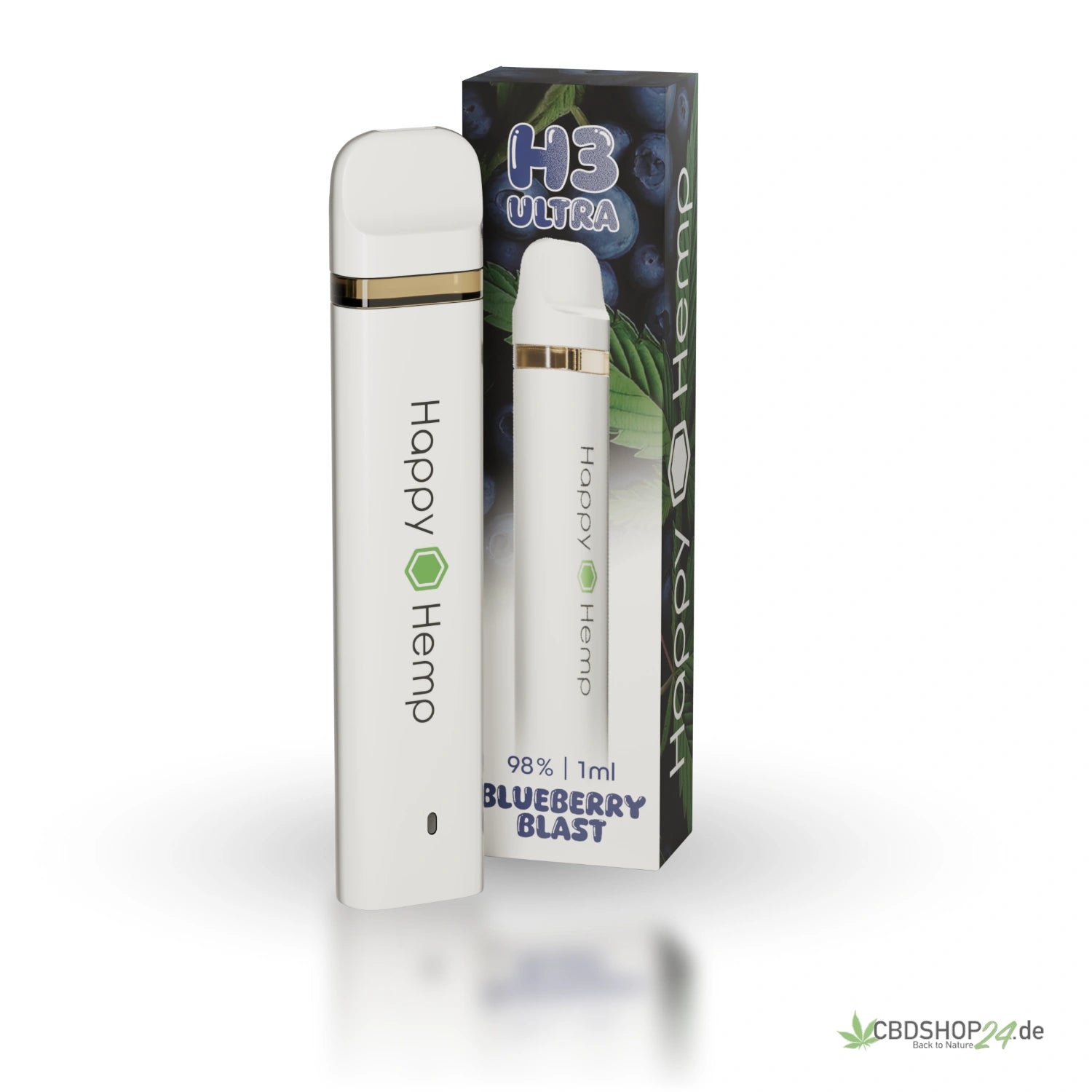 Happy Hemp H3 Ultra Vape 98% - Blueberry Blast cbdshop24