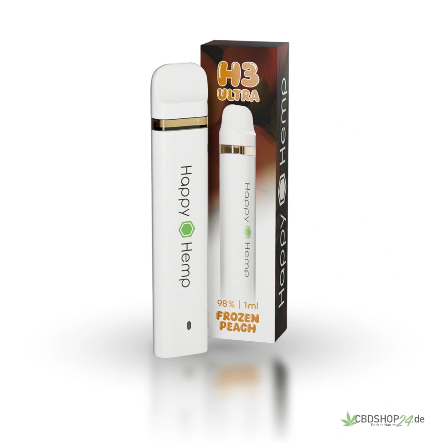 Happy Hemp H3 Ultra Vape 98% - Frozen Peach cbdshop24
