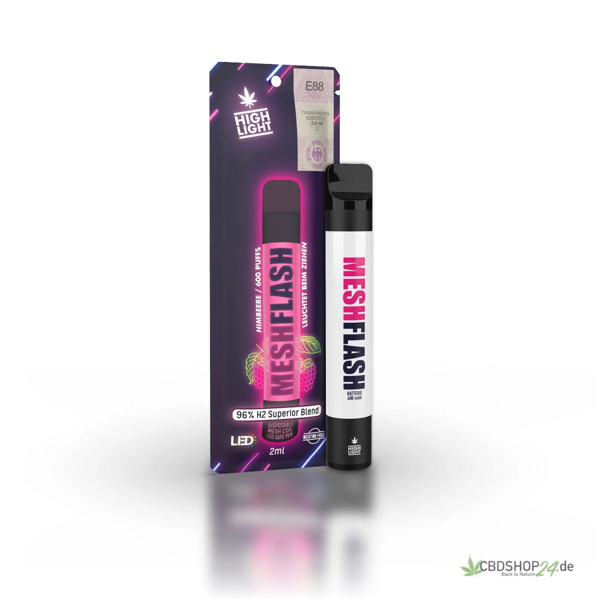 Mesh Flash 96 % H2 Superior Raspberry 2 ml | Sweet & Fruity Mesh Flash 96 % H2 Superior Raspberry 2 ml | Sweet & Fruity
