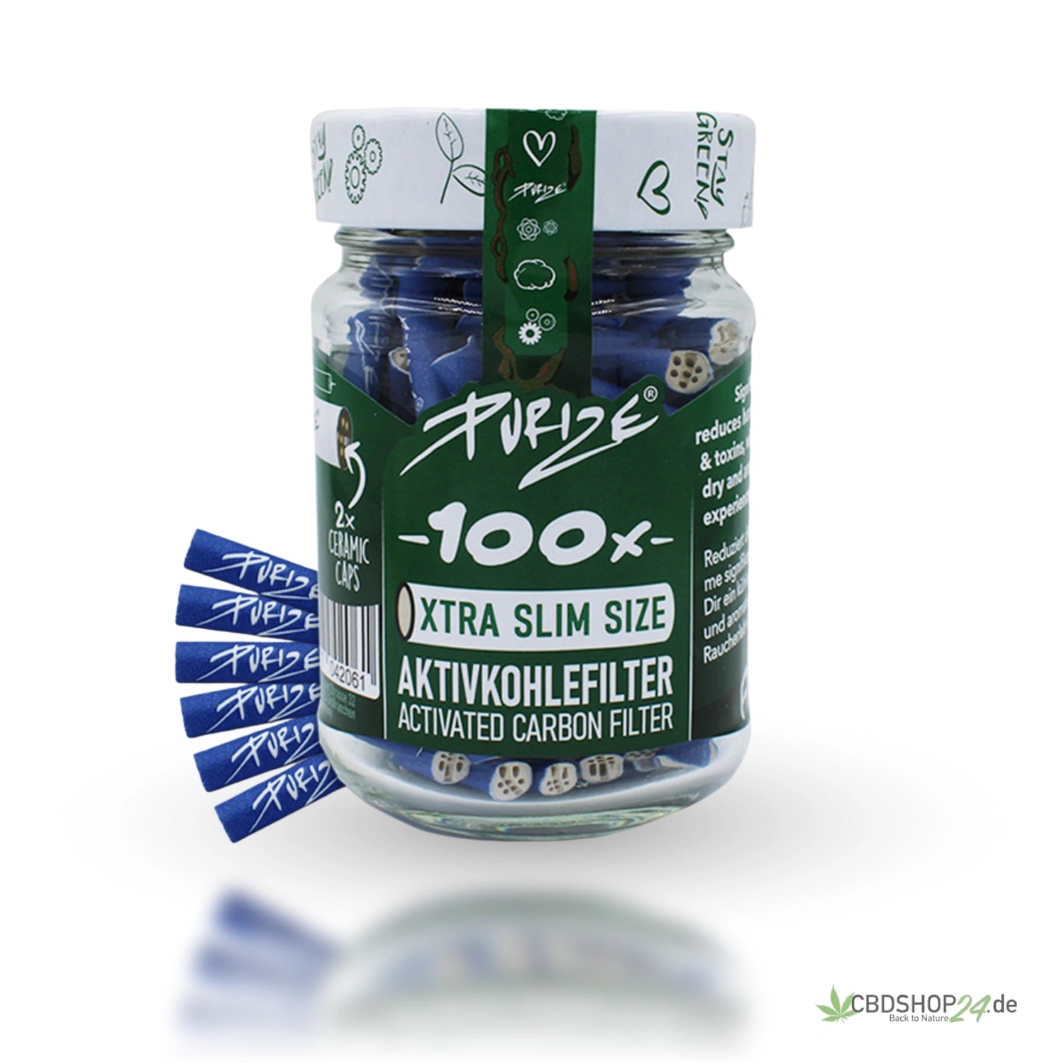 Purize® Xtra Slim Size (Ø5,9mm) 100 Stück im Glas vers. Farben