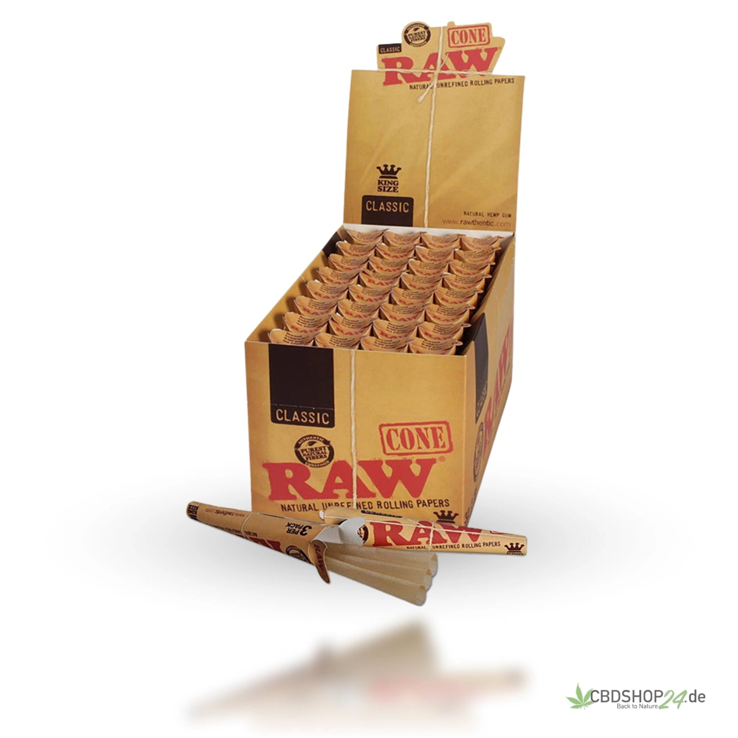 RAW-Classic' Cones King Size 3 Stück-cbdshop24.de