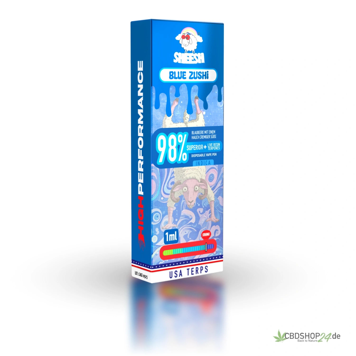 Sheesh Vape 98% Superior - Blue Zushi cbdshop24